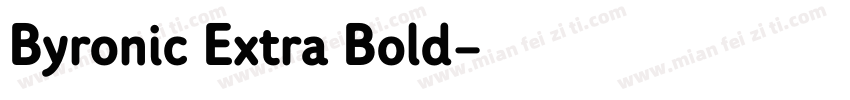 Byronic Extra Bold字体转换